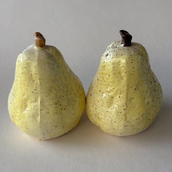 Vintage Yellow Ceramic Pear Salt & Pepper Shakers - Picture 3 of 7